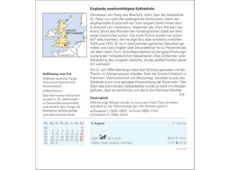 Reise Tagesabreißkalender