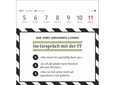 Die drei großen Lügen Premium-Postkartenkalender