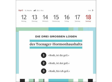 Die drei großen Lügen Premium-Postkartenkalender