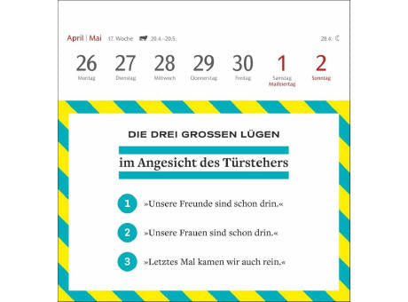 Die drei großen Lügen Premium-Postkartenkalender