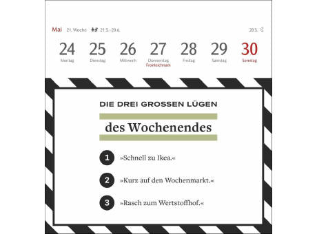 Die drei großen Lügen Premium-Postkartenkalender