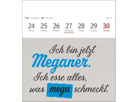 Typo-Sprüche-Kalender Postkartenkalender