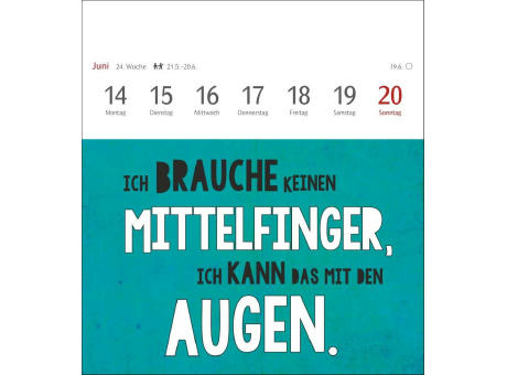 Typo-Sprüche-Kalender Postkartenkalender
