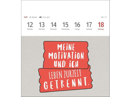 Typo-Sprüche-Kalender Postkartenkalender