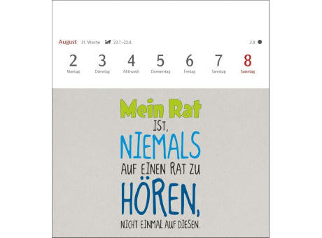 Typo-Sprüche-Kalender Postkartenkalender