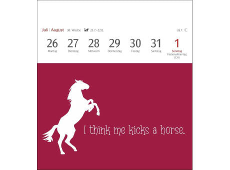 Now I know how the rabbit runs Postkartenkalender