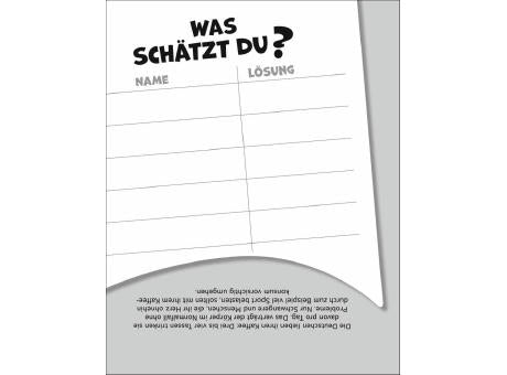 Was schätzt du denn? Tagesabreißkalender