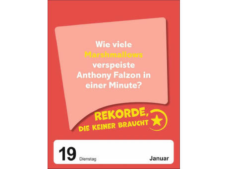 Was schätzt du denn? Tagesabreißkalender