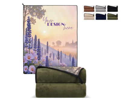 Vliesdecke 120×150 cm, 500 g/m² Korallenvlies, sublimationsdruckfähig.