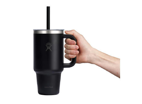 Hydro Flask 32 OZ TRAVEL TUMBLER CLEAR LID BLACK