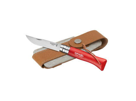 Opinel Colorama No 08 Taschenmesser in einer Gürteletui