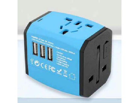 Weltreiseadapter 02 Orange/Schwarz