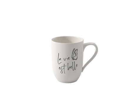 Statement Becher mit Henkel La vie est belle