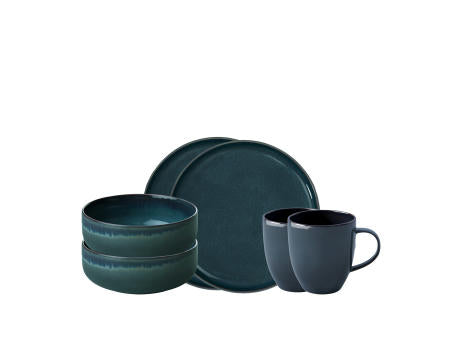 Crafted Denim Fruehstuecks Set 6tlg.