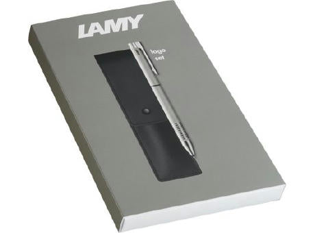Set LAMY logo twin pen brushed brushed