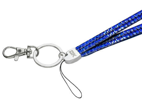 Glam Lanyard Softband 8 mm mit Strass Steinchen 2 Reihen