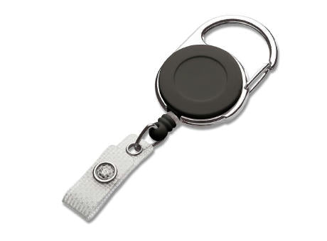 Ausweisjojo Jojo 1026, schwarz Vollton, Gürtelclip