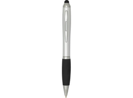 Nash RCS Stylus Kugelschreiber aus recyceltem Kunststoff mit farbigem Schaft und schwarzem Griff (blaue Tinte)
