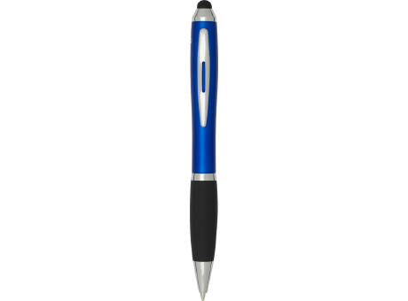 Nash RCS Stylus Kugelschreiber aus recyceltem Kunststoff mit farbigem Schaft und schwarzem Griff (blaue Tinte)
