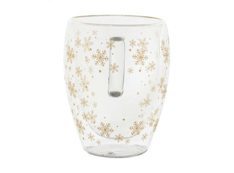 Weihnachts-Thermobecher aus Glas Snostro