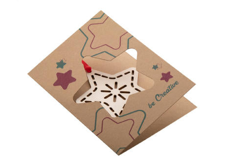 Weihnachtskarte, Stern TreeCard Eco