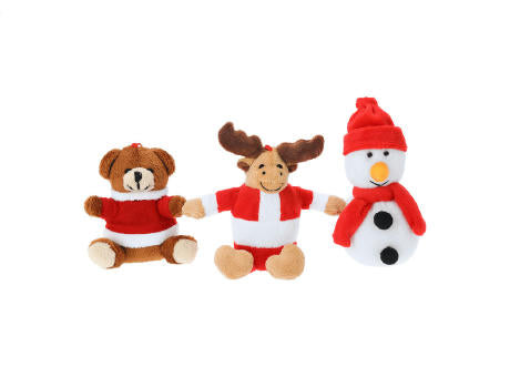 Weihnachts-Plüsch-Schlüsselanhänger, Schneemann Velin