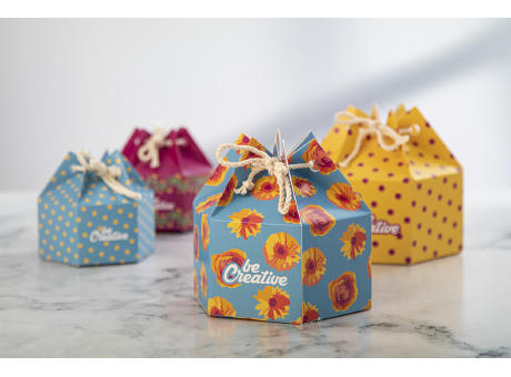 Sechseckige Geschenkbox CreaBox HexaCord M