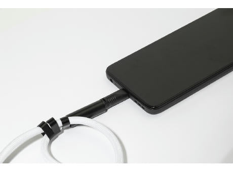 60W Handgelenkband mit Lade- und Datenkabel aus RPET CuffCharge