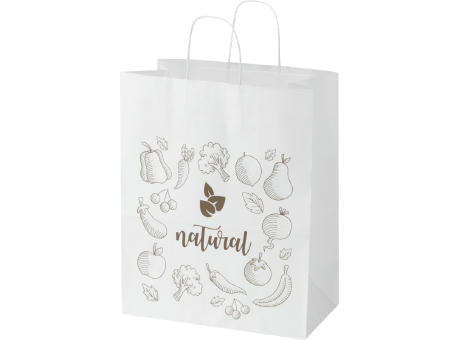 Kraft 80–90 g/m² Papiertasche mit Kordelgriffen – 32 × 17 × 39 cm