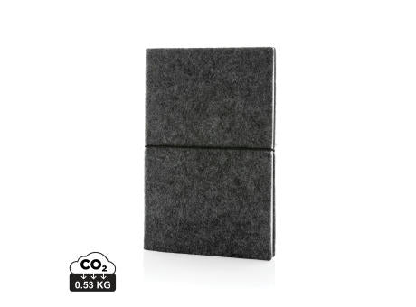 A5-Softcover-Notizbuch aus GRS zertifiert recyceltem Filz