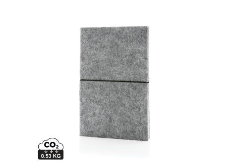 A5-Softcover-Notizbuch aus GRS zertifiert recyceltem Filz