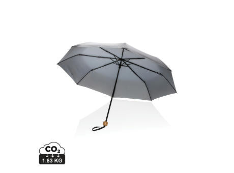 20.5" Impact AWARE™ RPET 190T Pongee Bambus Mini-Schirm