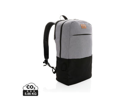 Moderner 15.6" USB & RFID Laptop-Rucksack, PVC-frei