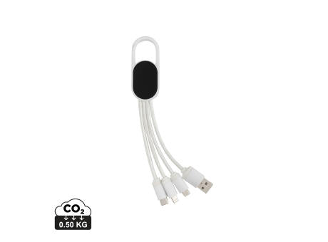 4-in-1 Kabel mit Karabiner-Clip