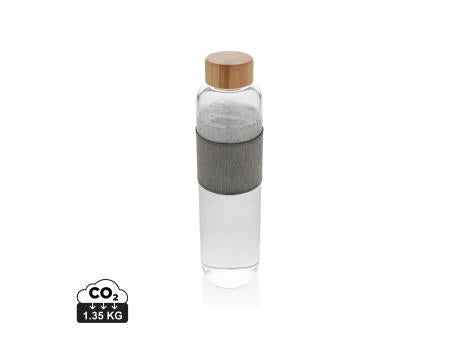 Impact Borosilikat-Glasflasche mit Bambusdeckel