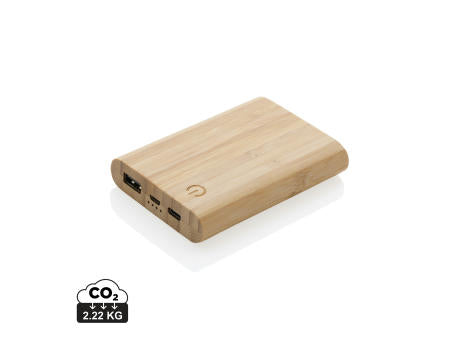 5.000mAh Bambus-Powerbank