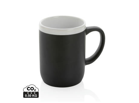 Keramiktasse mit weißem Rand, 300ml