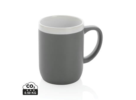 Keramiktasse mit weißem Rand, 300ml