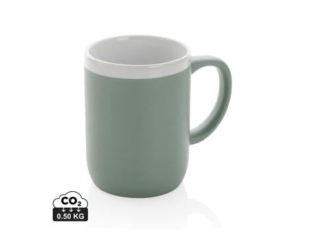 Keramiktasse mit weißem Rand, 300ml