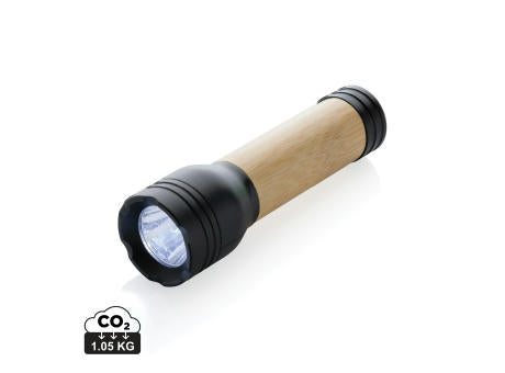 Lucid 1W Taschenlampe aus RCS recycelt. Kunststoff & Bambus