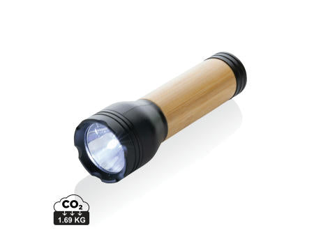 Lucid 3W Taschenlampe aus RCS recycelt. Kunststoff & Bambus