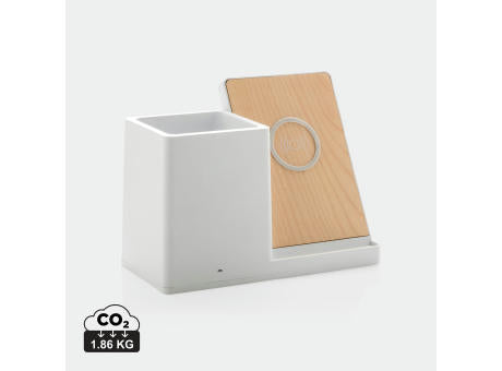 Ontario 10W Wireless Charger aus Bambus und RCS Kunststoff