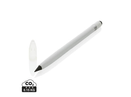 Tintenloser Stift aus Aluminium mit Radiergummi