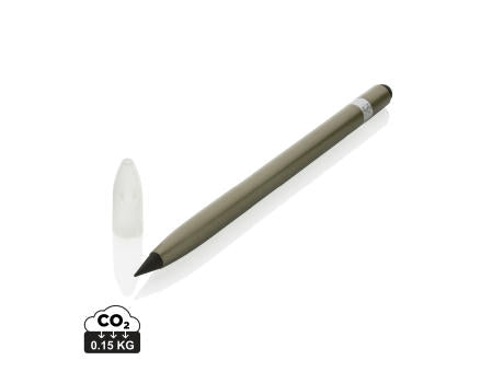 Tintenloser Stift aus Aluminium mit Radiergummi