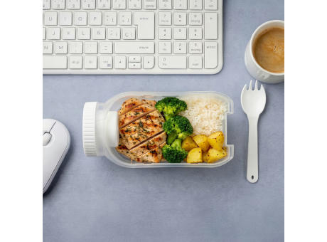 All-in-One-Lunchbox mit Soßenfach und Löffel-Gabel