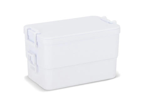 Doppelte Lunchbox mit Besteck