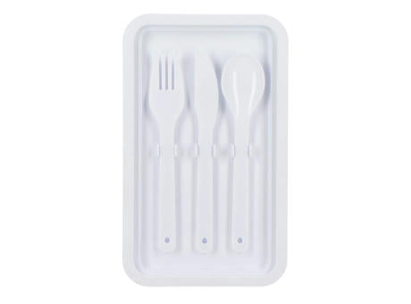 Doppelte Lunchbox mit Besteck