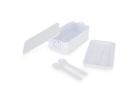 Doppelte Lunchbox mit Besteck