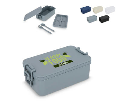 Doppelte Lunchbox mit Besteck