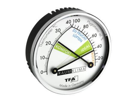 Analoges Thermo-Hygrometer mit Metallring